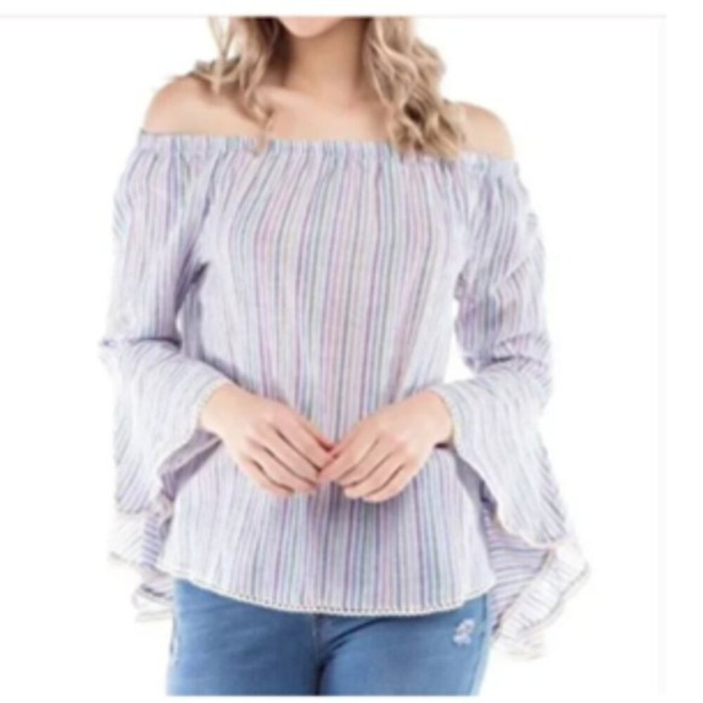 Solitaire Off Shoulder Belle Cuff Boho Top Size XL